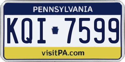 PA license plate KQI7599