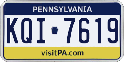 PA license plate KQI7619