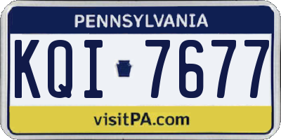 PA license plate KQI7677