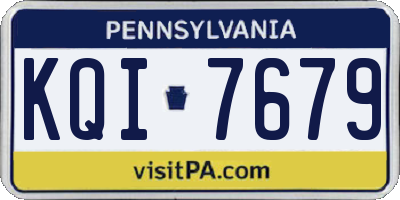 PA license plate KQI7679