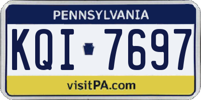 PA license plate KQI7697