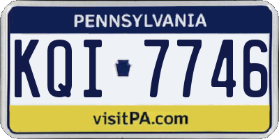 PA license plate KQI7746