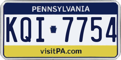 PA license plate KQI7754