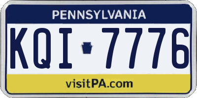 PA license plate KQI7776
