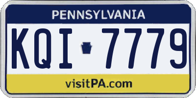 PA license plate KQI7779