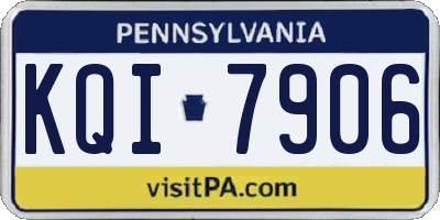 PA license plate KQI7906