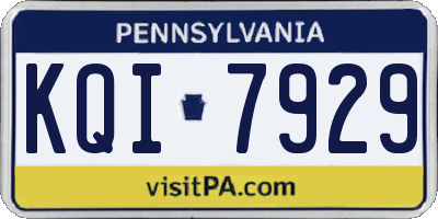 PA license plate KQI7929