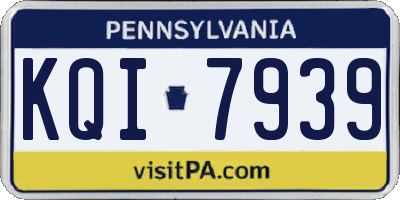 PA license plate KQI7939