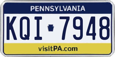 PA license plate KQI7948