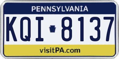 PA license plate KQI8137