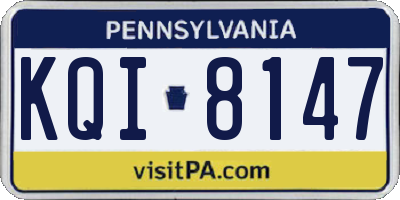 PA license plate KQI8147