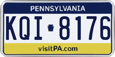 PA license plate KQI8176