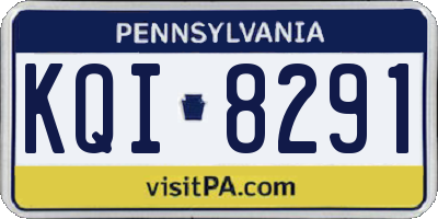 PA license plate KQI8291