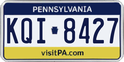 PA license plate KQI8427