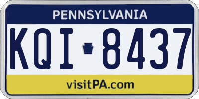 PA license plate KQI8437