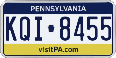 PA license plate KQI8455