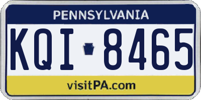 PA license plate KQI8465