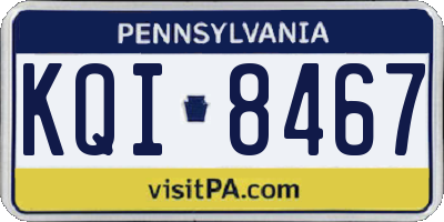 PA license plate KQI8467