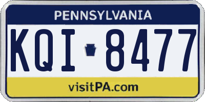 PA license plate KQI8477