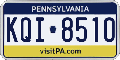 PA license plate KQI8510