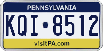PA license plate KQI8512