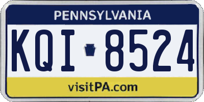 PA license plate KQI8524