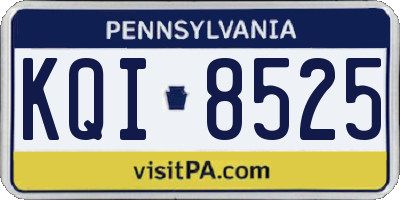 PA license plate KQI8525