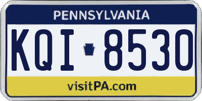 PA license plate KQI8530