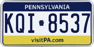 PA license plate KQI8537