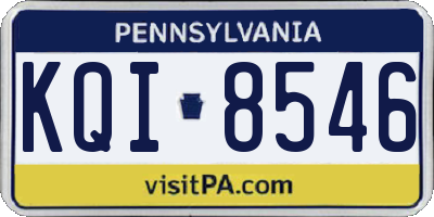 PA license plate KQI8546