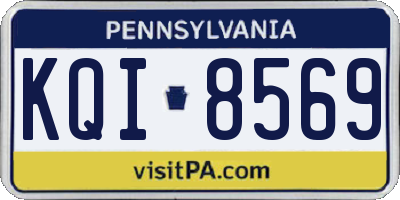 PA license plate KQI8569