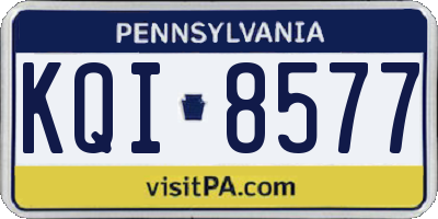 PA license plate KQI8577
