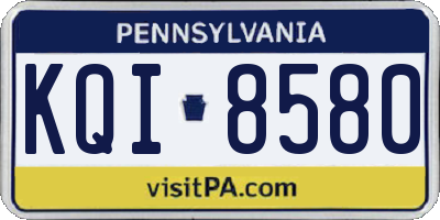 PA license plate KQI8580