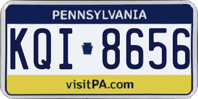 PA license plate KQI8656