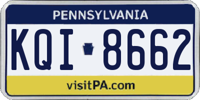 PA license plate KQI8662