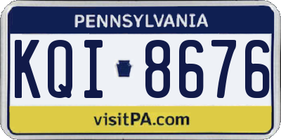 PA license plate KQI8676