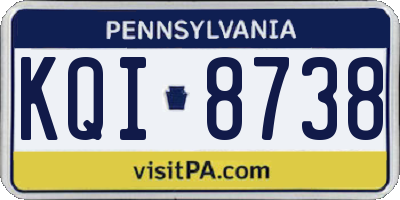 PA license plate KQI8738
