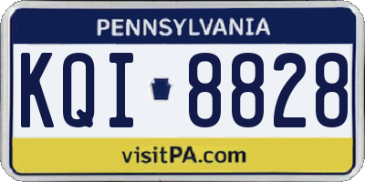 PA license plate KQI8828