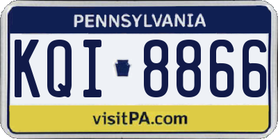 PA license plate KQI8866