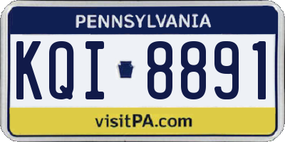 PA license plate KQI8891