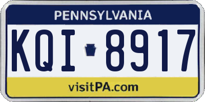 PA license plate KQI8917
