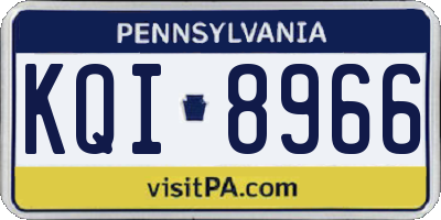 PA license plate KQI8966