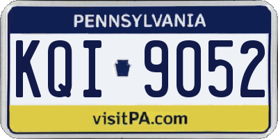 PA license plate KQI9052