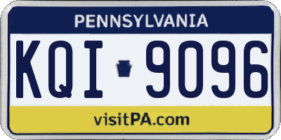 PA license plate KQI9096
