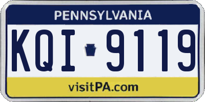 PA license plate KQI9119