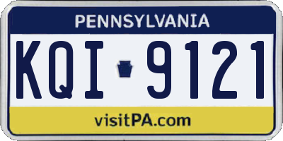 PA license plate KQI9121