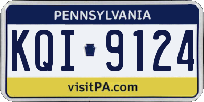 PA license plate KQI9124