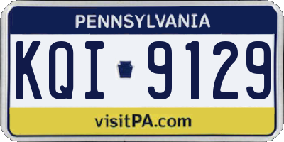 PA license plate KQI9129