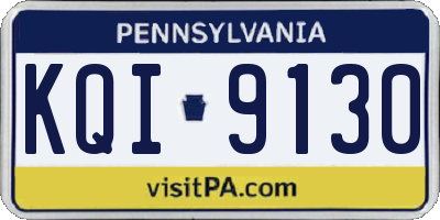 PA license plate KQI9130
