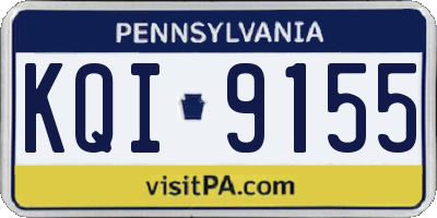 PA license plate KQI9155
